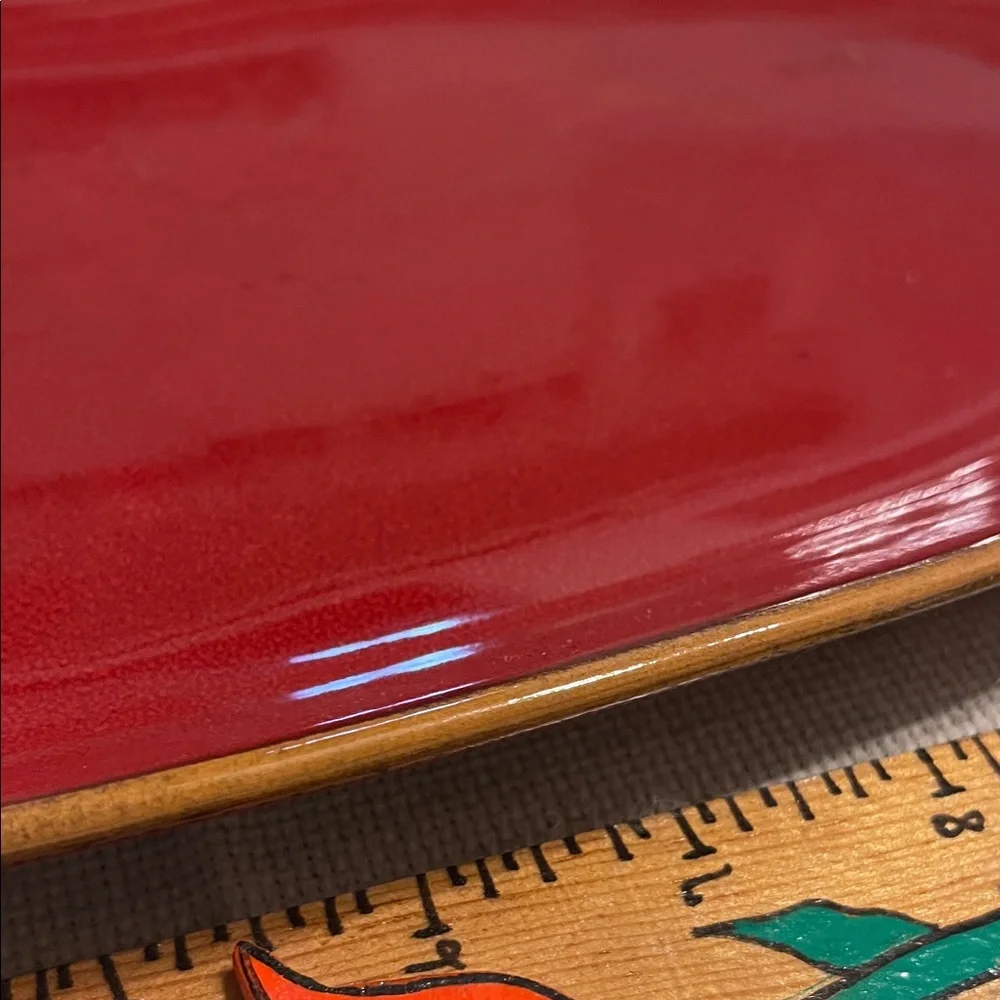Crate&Barrel Red Platter or Candle Plate